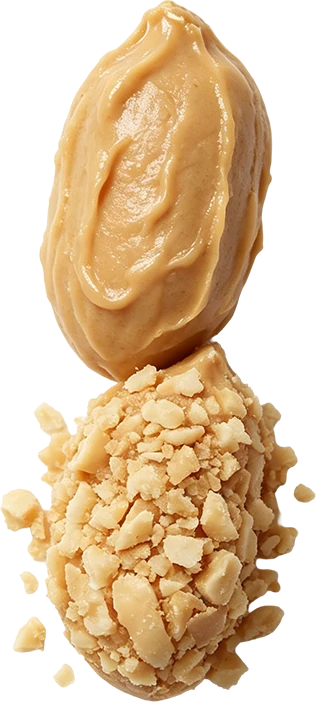 Peanut butter and crumbs